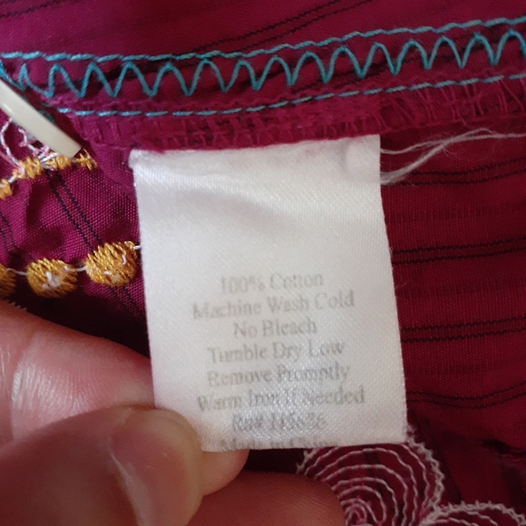 Johnny Was 3J Workshop Floral Embroidered Shirt Small - Picture 8 of 8